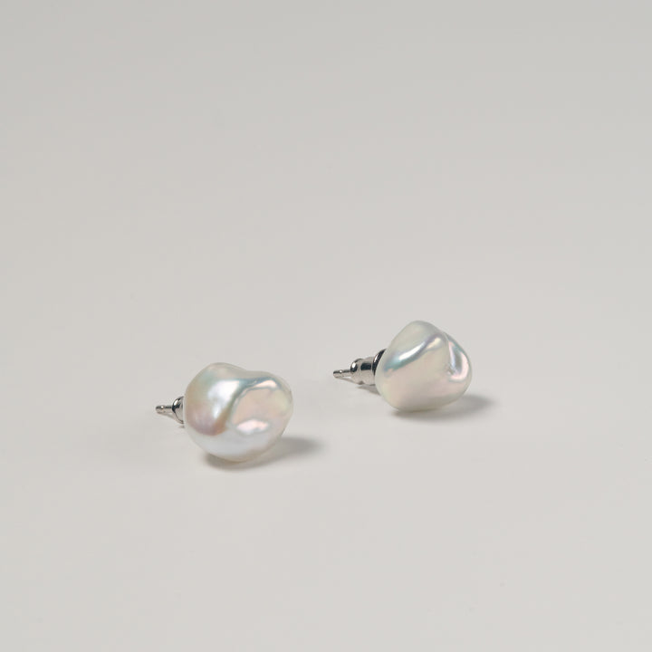 Small Baroque Pearl Stud Earrings