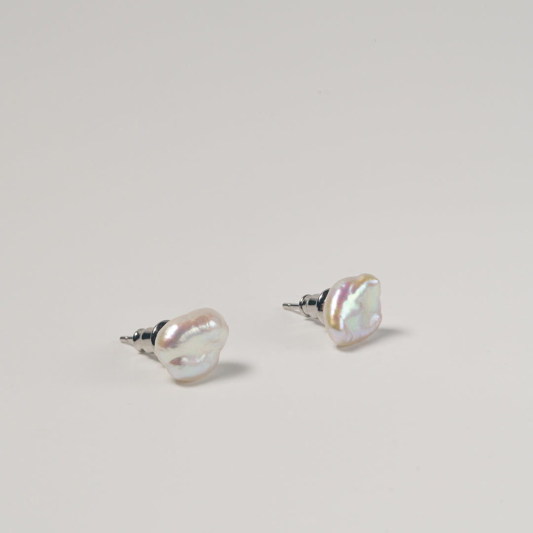 Small Baroque Pearl Stud Earrings