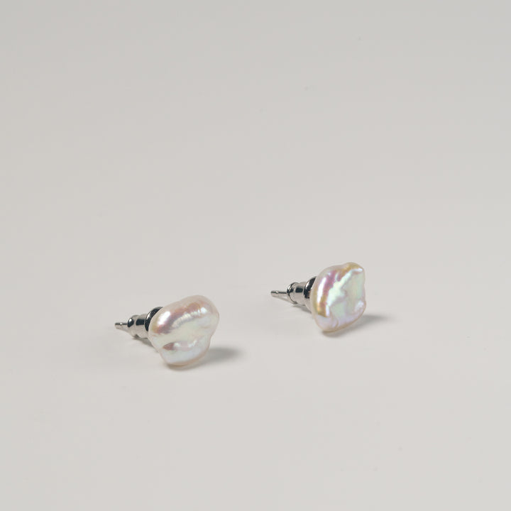 Small Baroque Pearl Stud Earrings