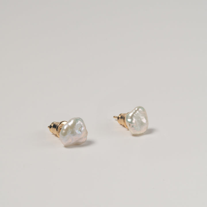 Small Baroque Pearl Stud Earrings