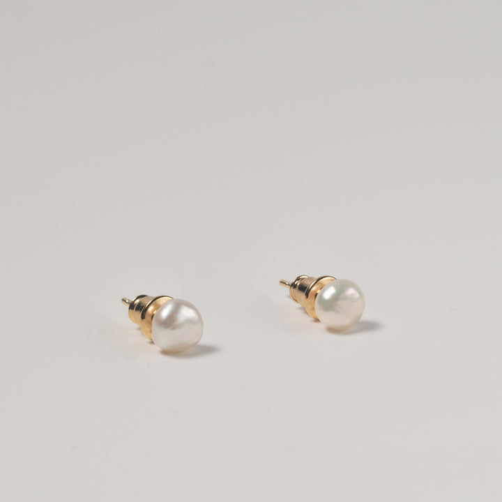 Small Baroque Pearl Stud Earrings