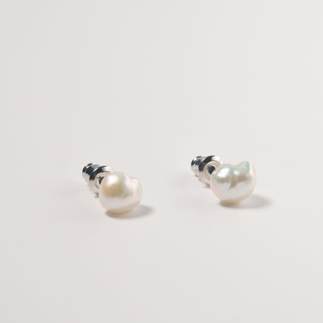 Small Baroque Pearl Stud Earrings