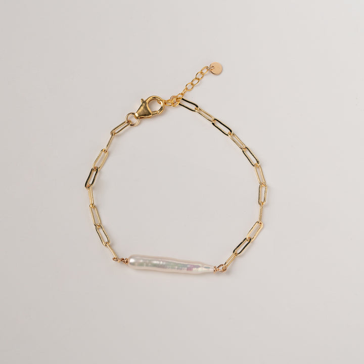 Stick Keshi Pearl Gold Filled Bracelet