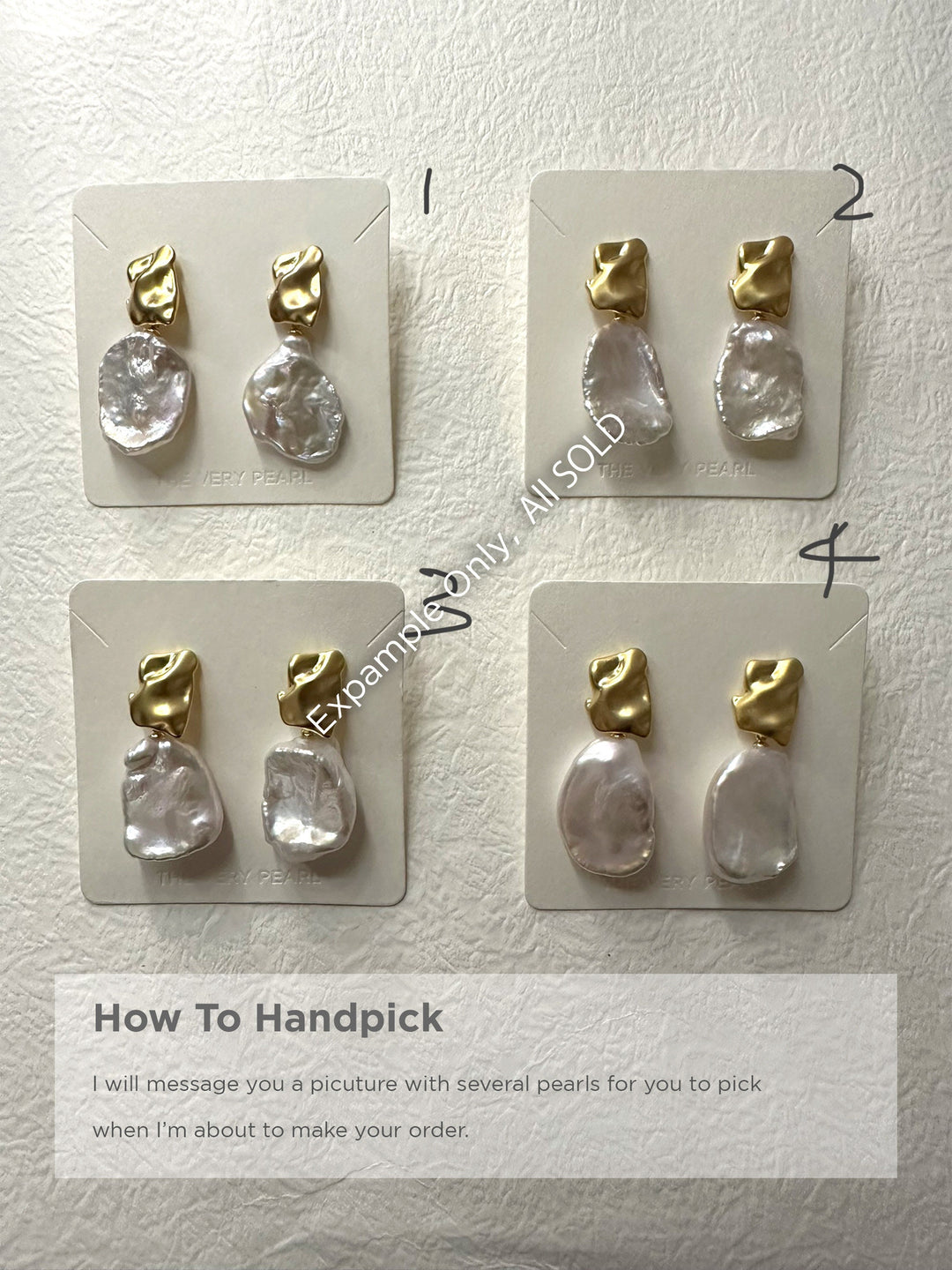 Keshi Pearl Drop Earrings: 14K White Gold Filled Baroque Pearls