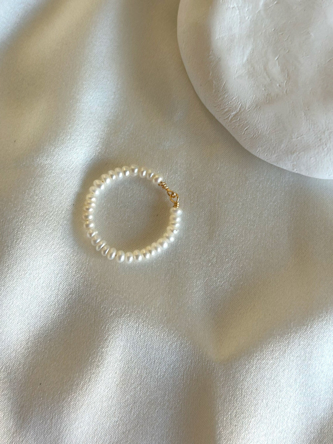 Small Keshi Pearl Stack Ring