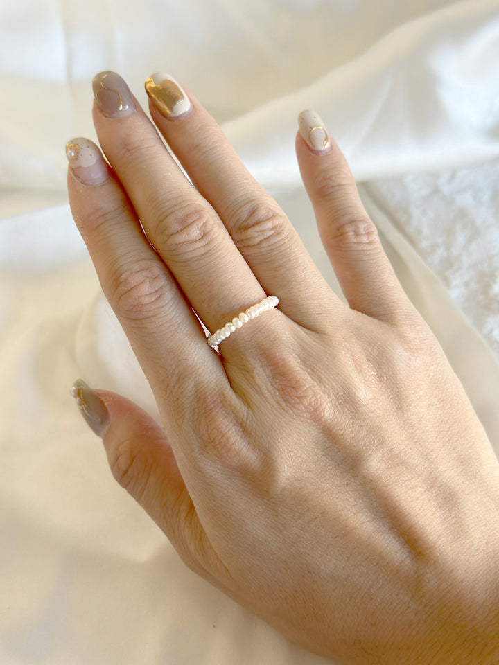 Small Keshi Pearl Stack Ring