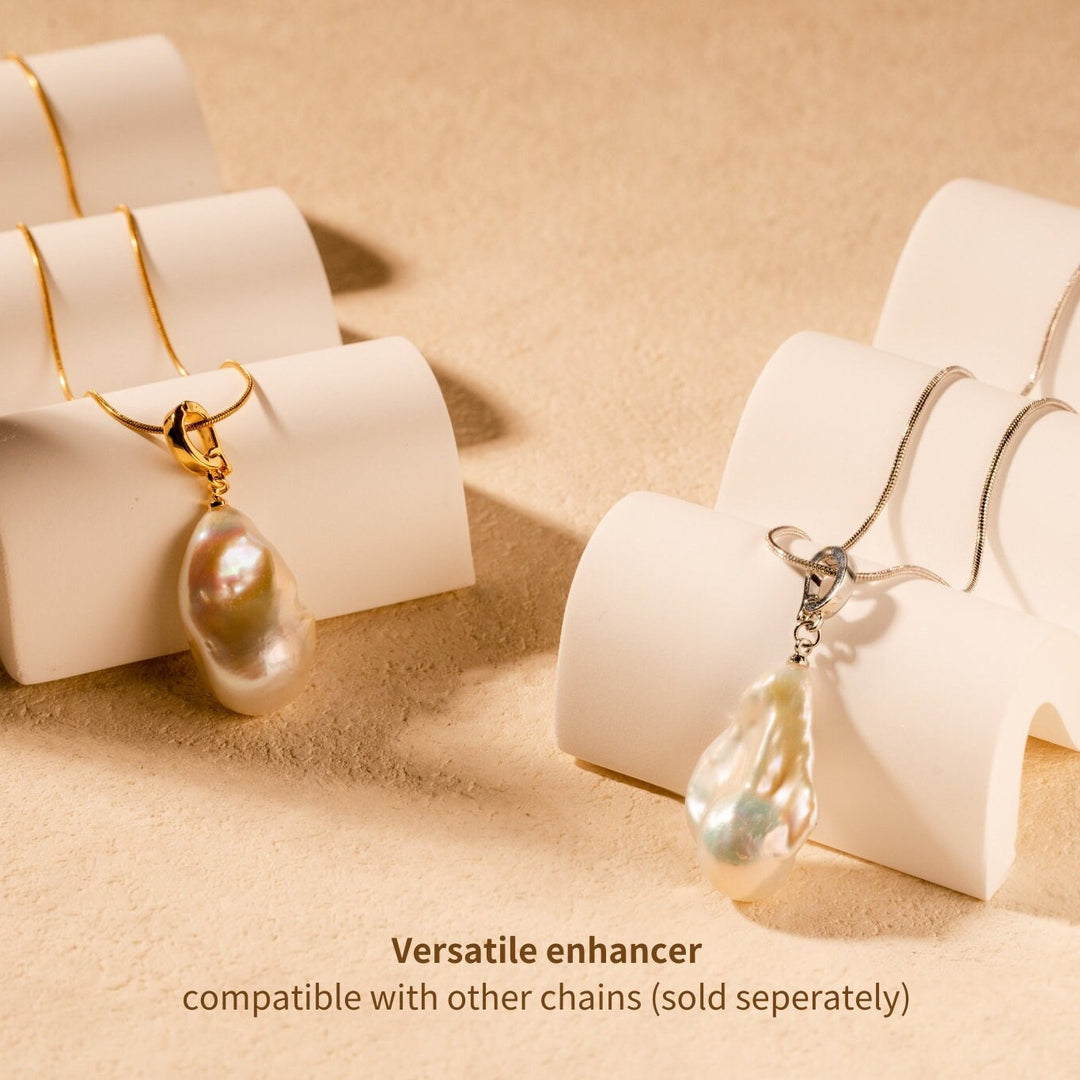 Baroque Pearl Choker: Gold Filled Pendant, AAAA Luster