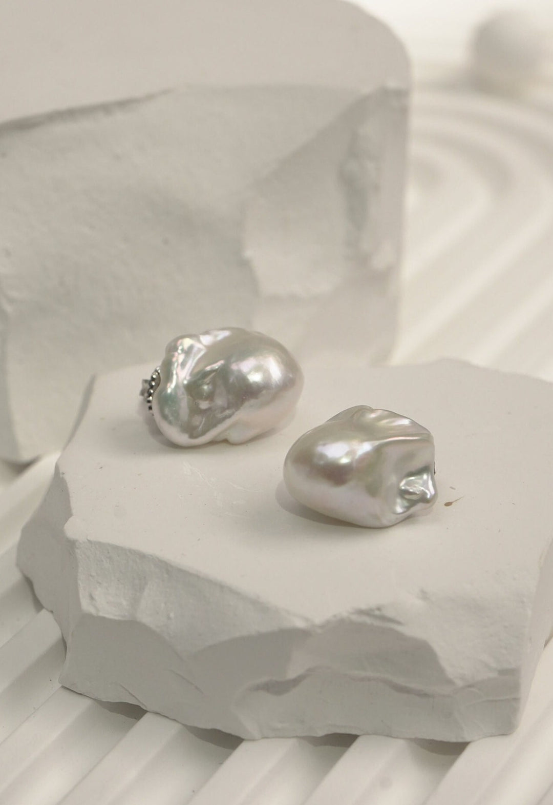 Large Baroque Pearl Ear Studs