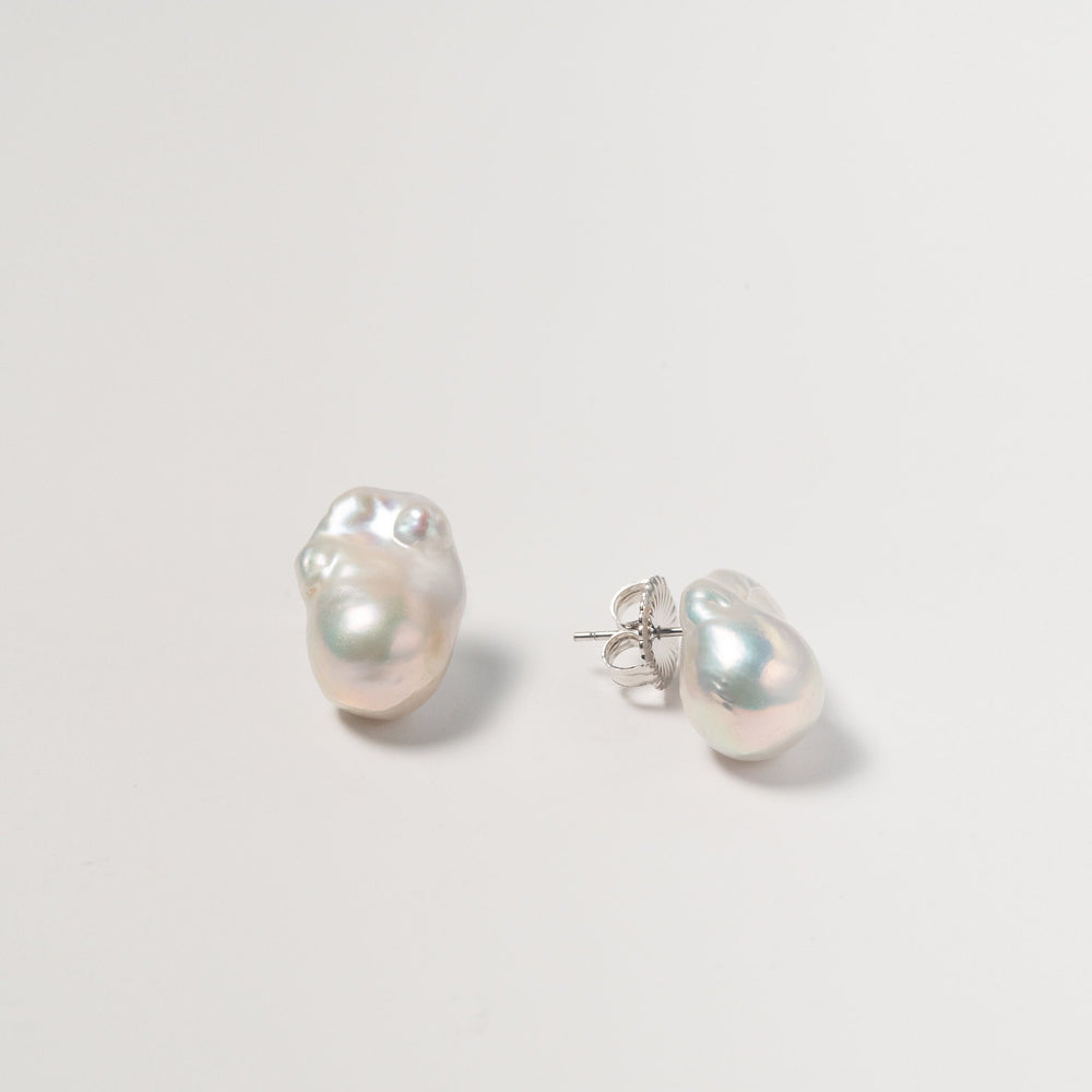 Large Baroque Pearl Ear Studs