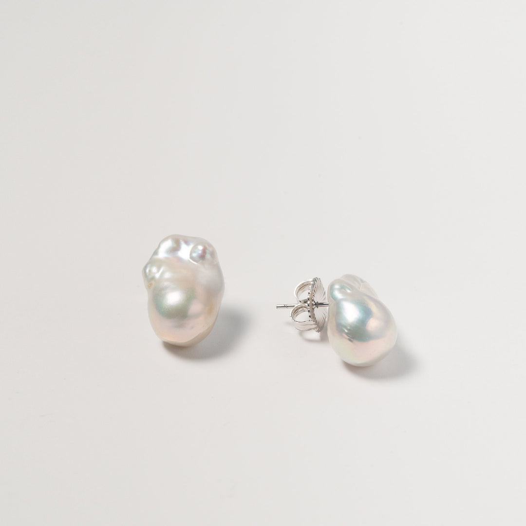 Large Baroque Pearl Ear Studs