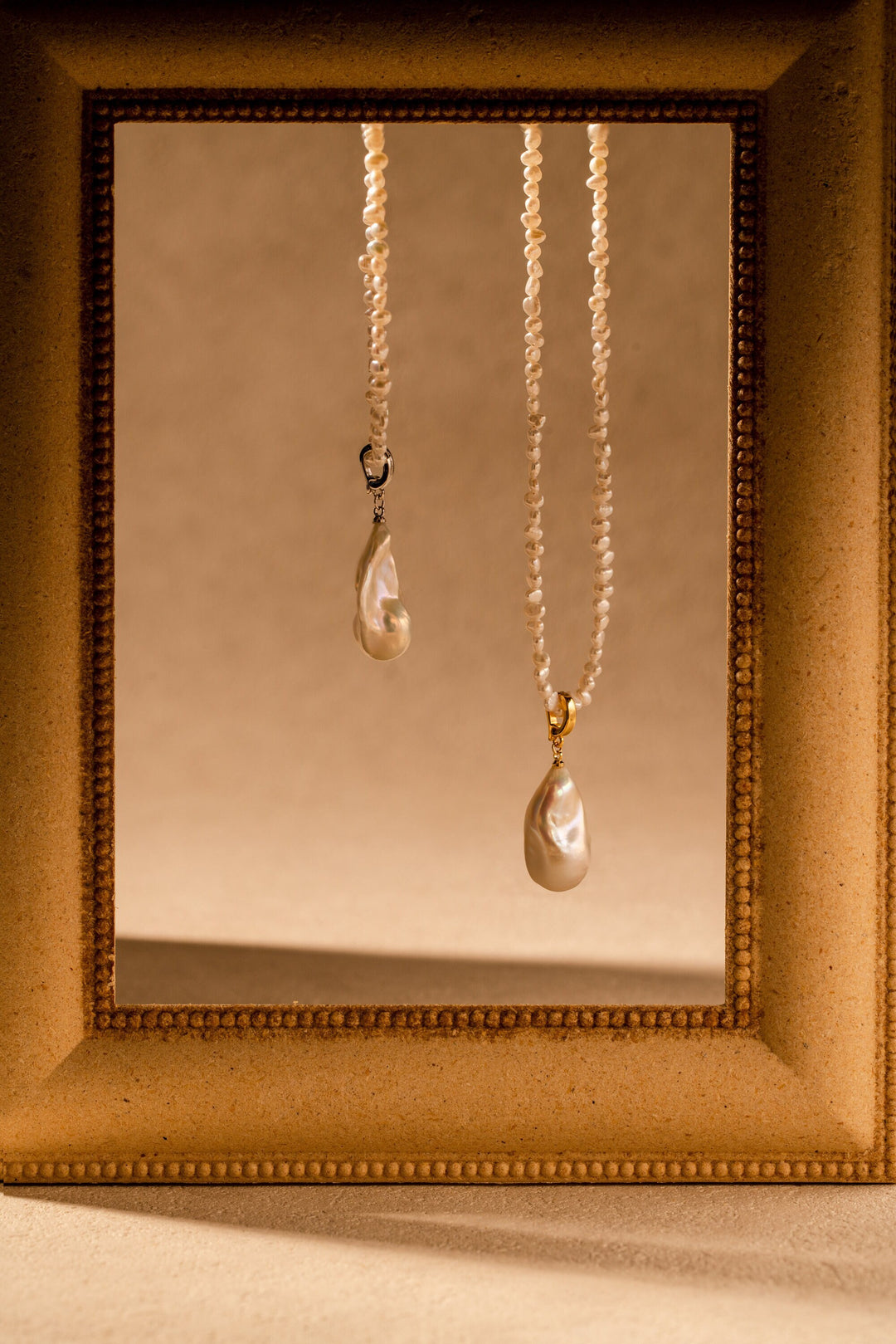 Baroque Pearl Choker: Gold Filled Pendant, AAAA Luster