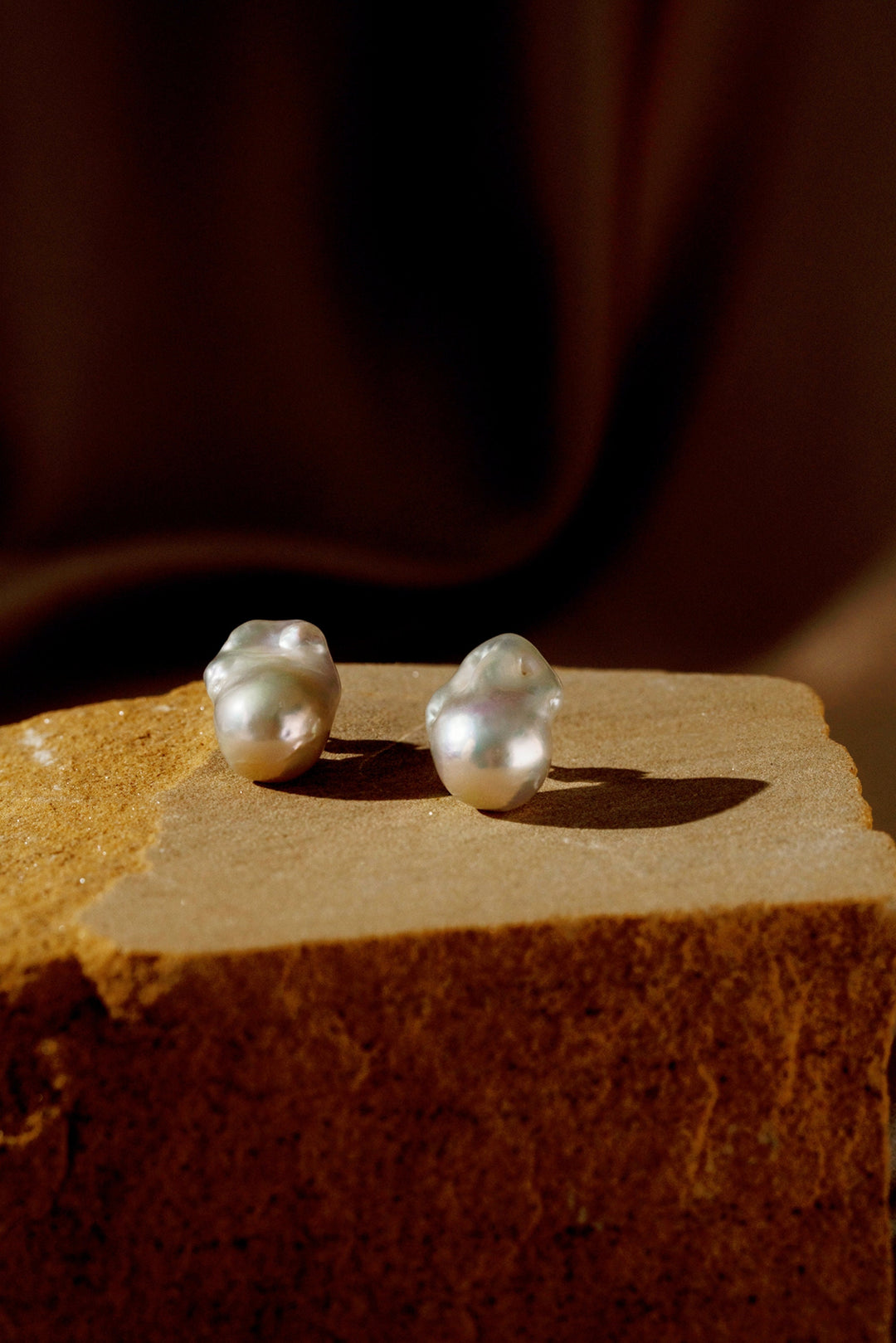 Large Baroque Pearl Ear Studs