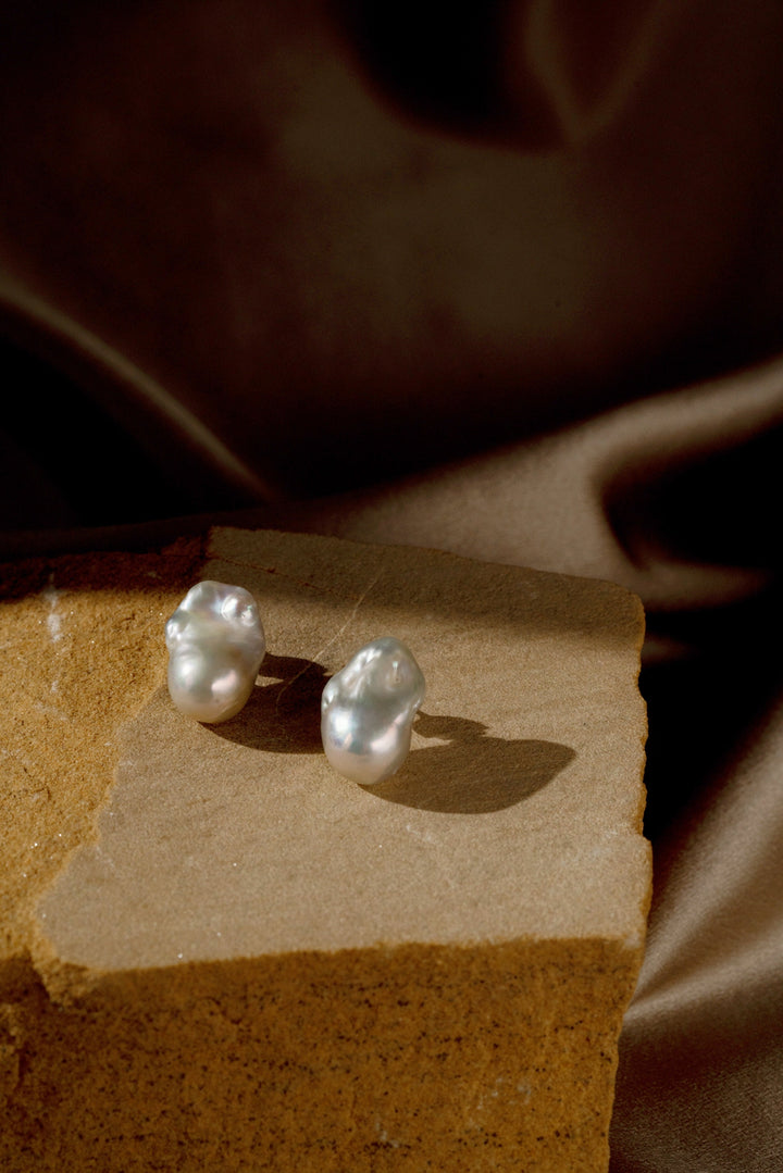 Large Baroque Pearl Ear Studs