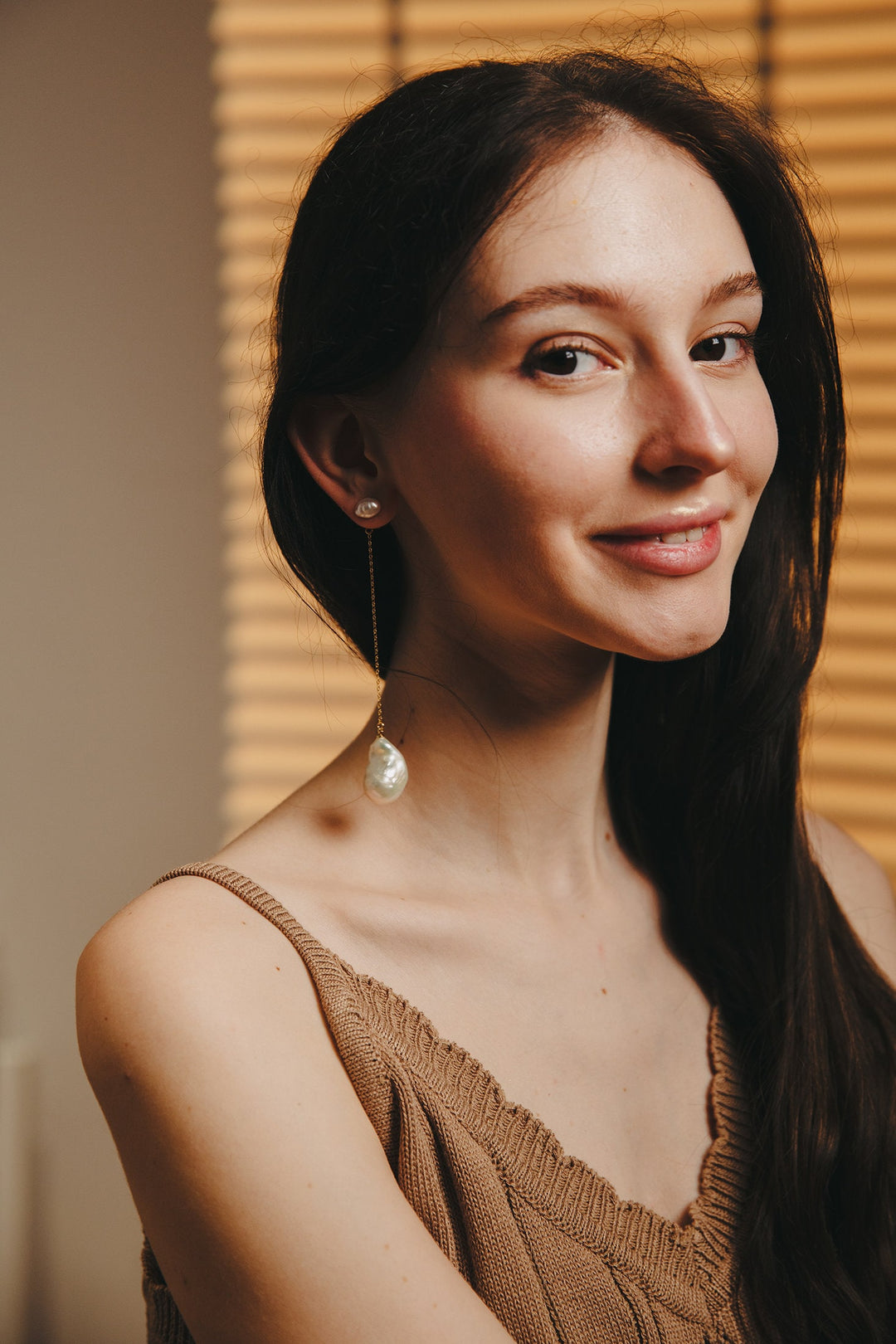 Yin Yang Long Drop Earrings