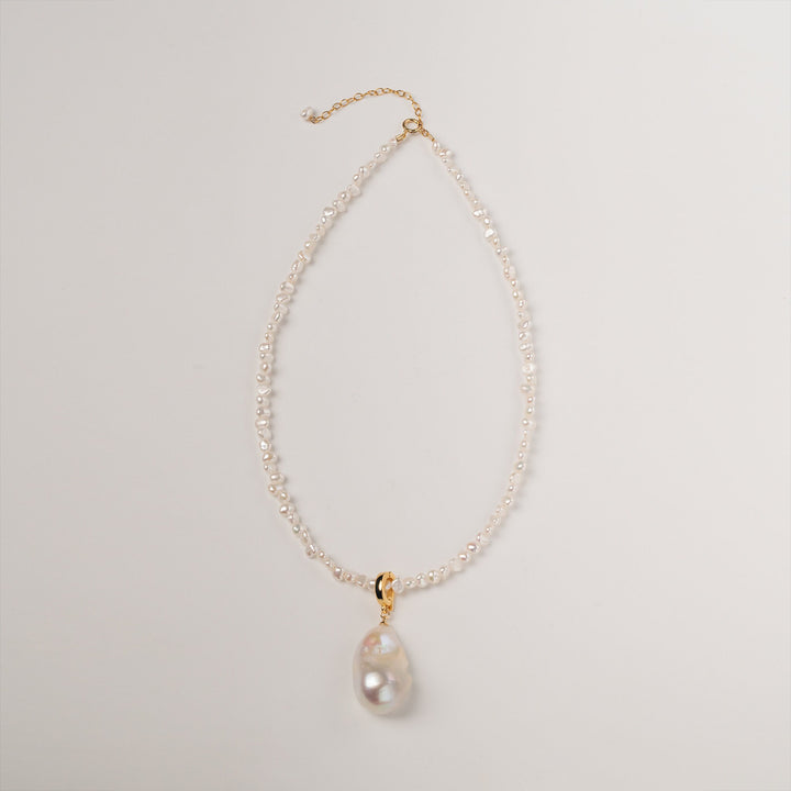 Baroque Pearl Choker: Gold Filled Pendant, AAAA Luster