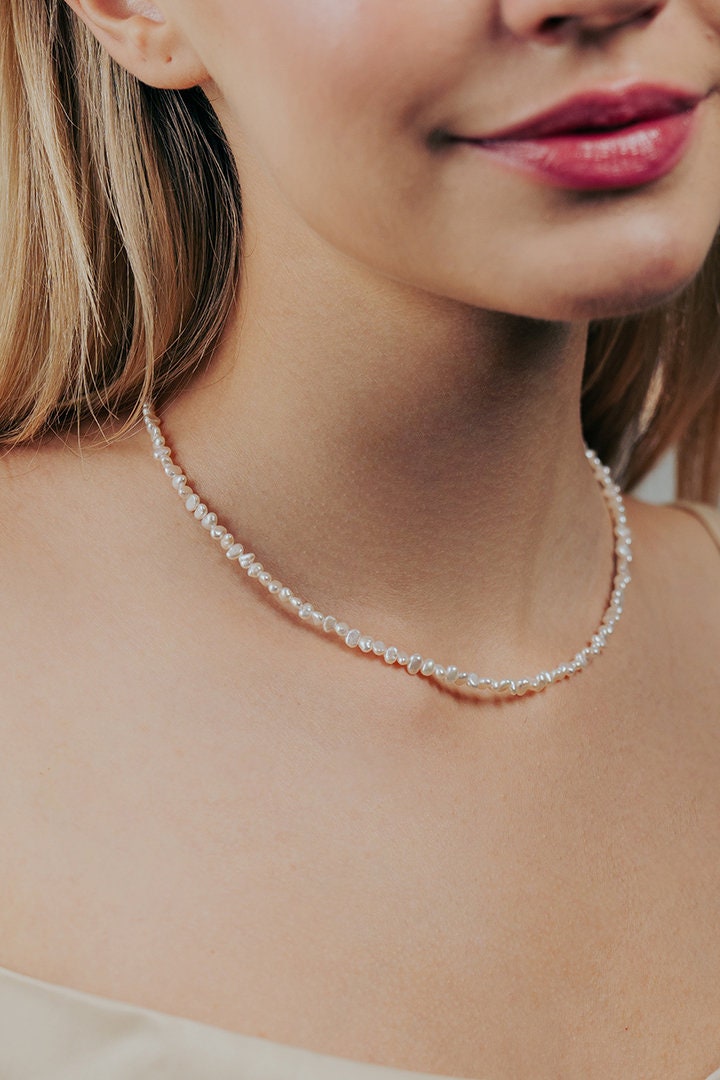 Baroque Pearl Choker: Gold Filled Pendant, AAAA Luster