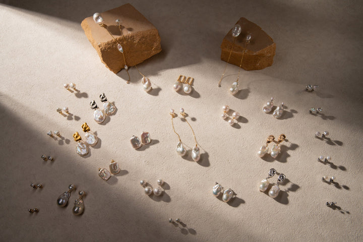 Baroque Pearl Studs: 5mm Small Baroque Pearl Earrings, Keshi Bridal Mini Studs Earrings