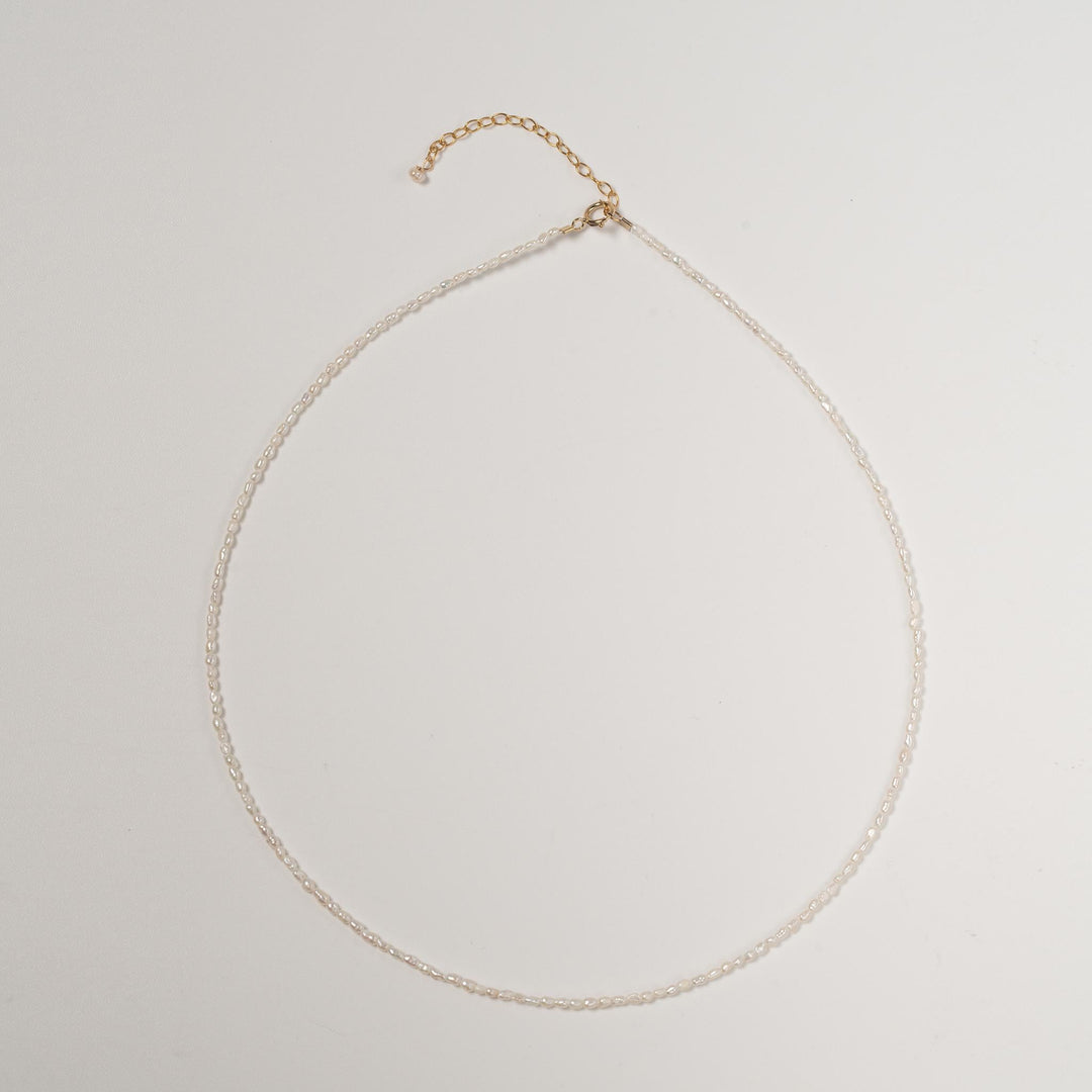 Dainty Keshi Pearl Choker: Gold-Filled Beaded Necklace