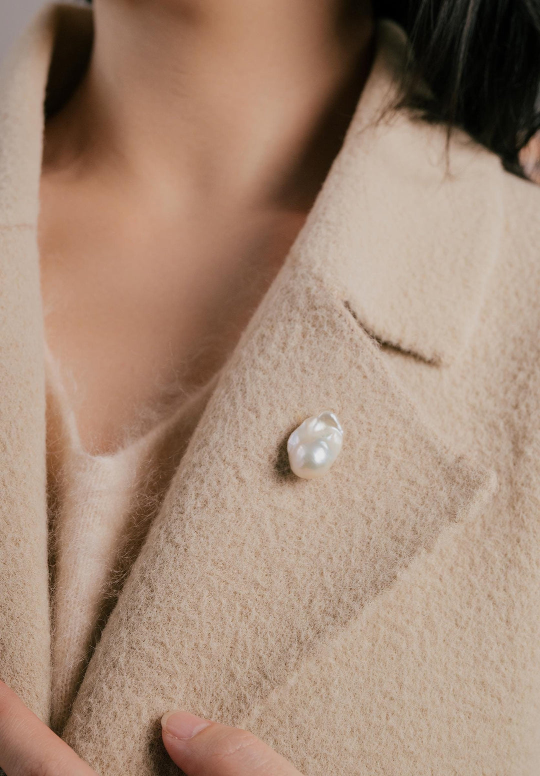 Baroque Pearl Brooch: Gold Plated Sterling Silver, Bridal Brooch