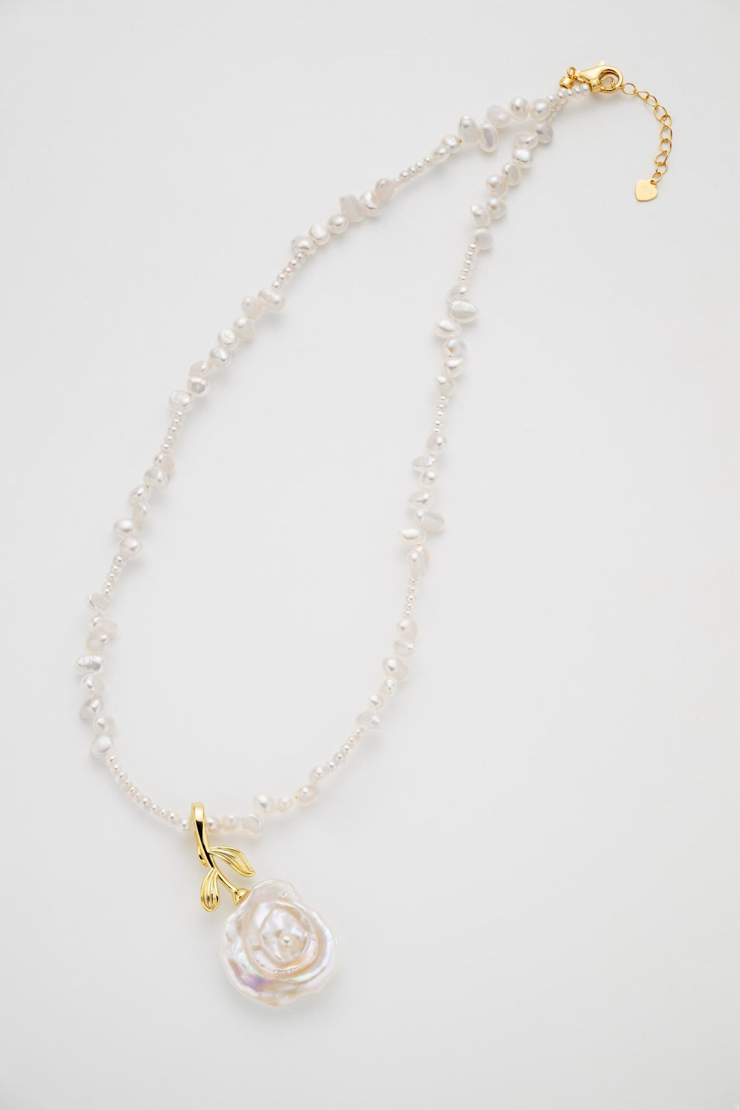 Baroque Rose Pearl Pendant Necklace: 18K Gold-Filled Freshwater Pearl Jewelry, Dainty Beaded Choker