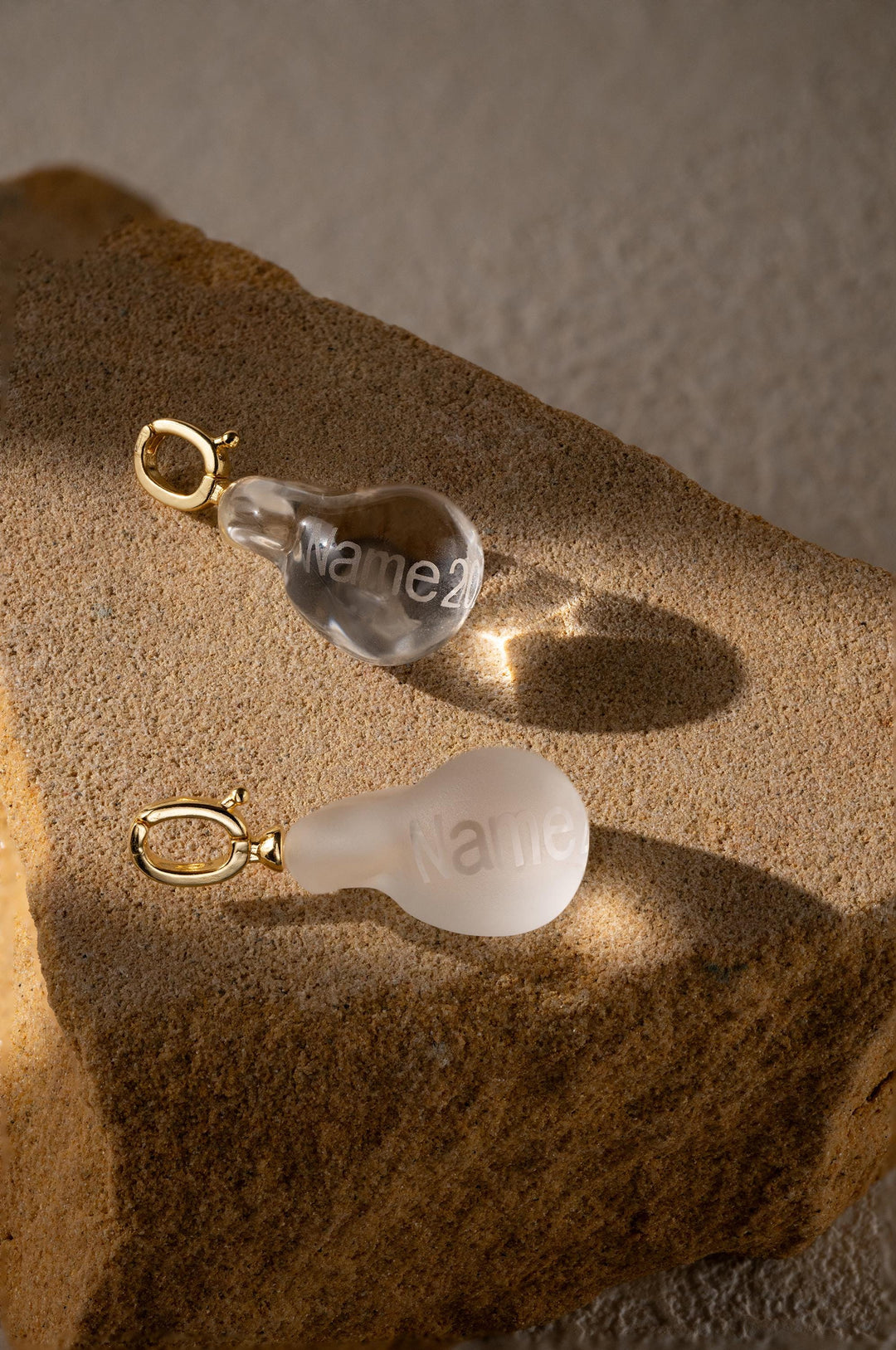 Baroque Pearl Shaped Crystal Necklace Pendant, Teardrop Pearl Pendant, Custom Name, Personalized Anniversary Gift, Valentines Gift