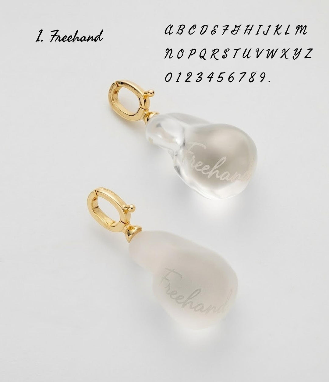 Baroque Pearl Shaped Crystal Necklace Pendant, Teardrop Pearl Pendant, Custom Name, Personalized Anniversary Gift, Valentines Gift