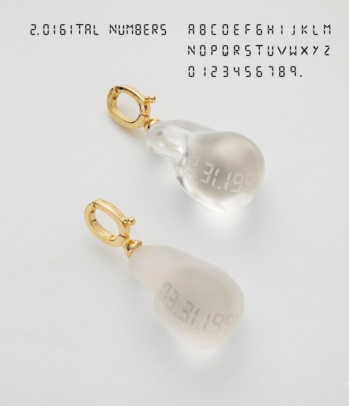Baroque Pearl Shaped Crystal Necklace Pendant, Teardrop Pearl Pendant, Custom Name, Personalized Anniversary Gift, Valentines Gift