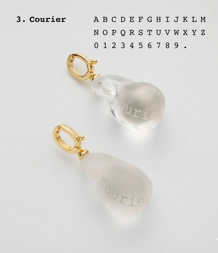 Baroque Pearl Shaped Crystal Necklace Pendant, Teardrop Pearl Pendant, Custom Name, Personalized Anniversary Gift, Valentines Gift