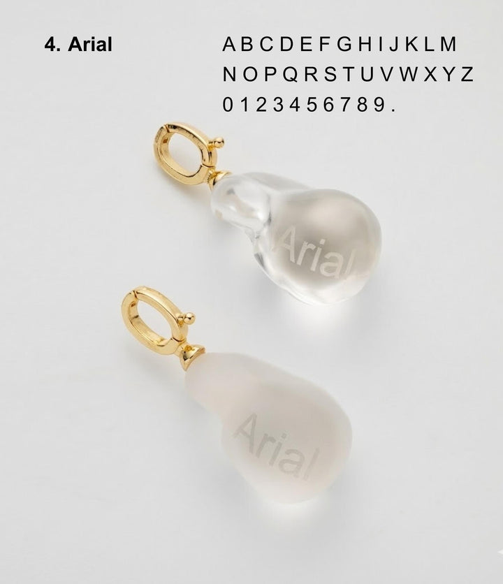 Baroque Pearl Shaped Crystal Necklace Pendant, Teardrop Pearl Pendant, Custom Name, Personalized Anniversary Gift, Valentines Gift