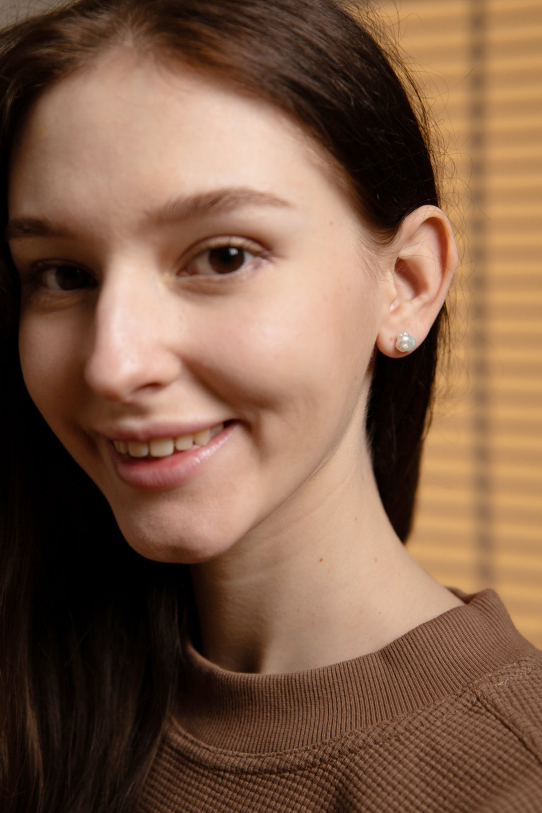 Small Baroque Pearl Stud Earrings